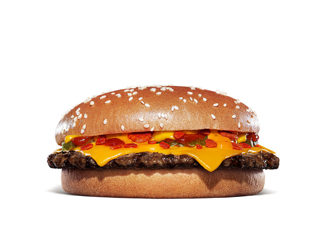 スパイシーにんにく・ガーリックバーガー 単品790円、セット1,090円