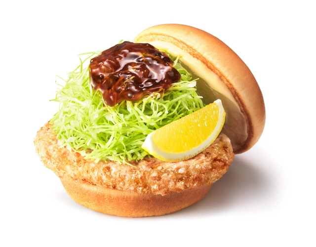 「和風旨(うま)だれのとり竜田(たつた)バーガー ~くし切りレモン添え~」470円(税込)