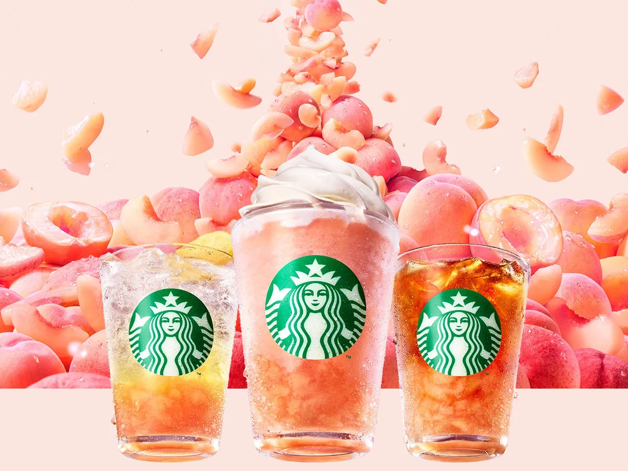 スターバックスの新作桃ビバレッジ3種