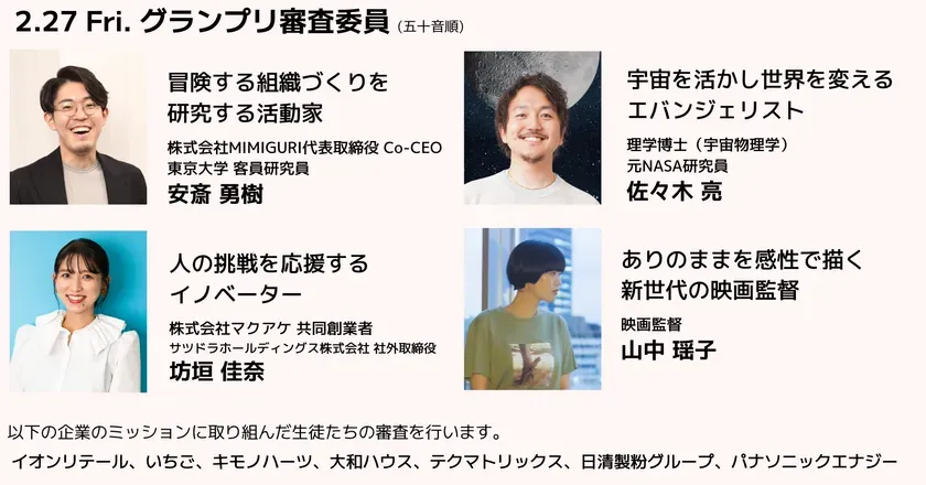 2月27日のグランプリ審査員