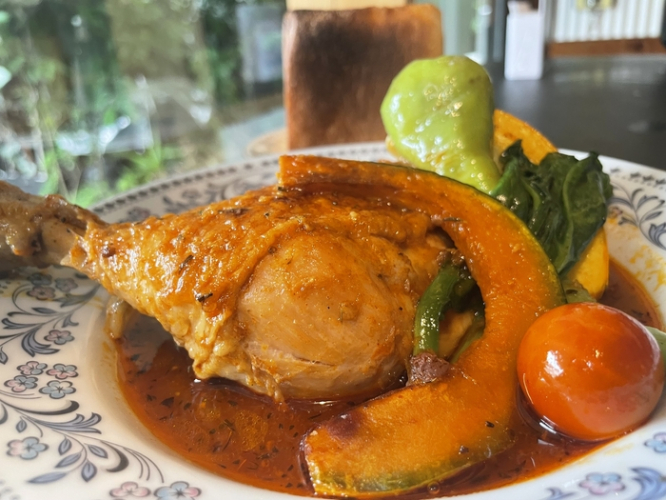 鶏と鴨の出汁のスープカレー